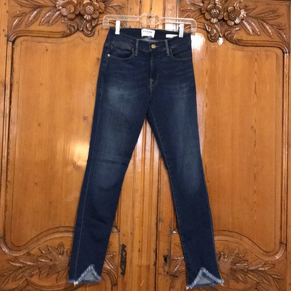 Frame Le High Triangle Selma Raw Hem Jeans - Picture 4 of 11